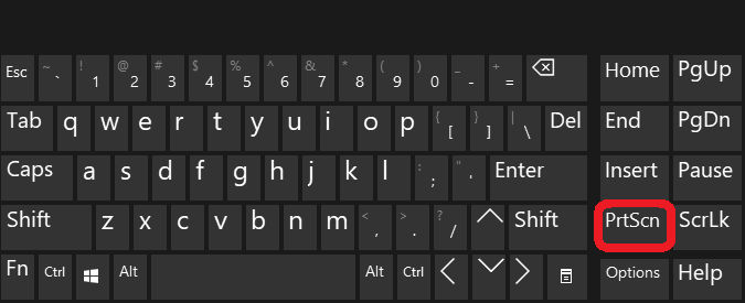 Sử dụng nút PrintScreen (PrtScr) để chụp màn hình