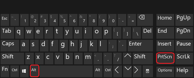 Sử dụng tổ hợp phím Alt + PrintScreen (PrtScr) để chụp lại cửa sổ đang mở