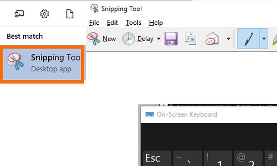 Sử dụng công cụ Snipping Tool cho phép chụp toàn màn hình hoặc một khu vực cụ thể