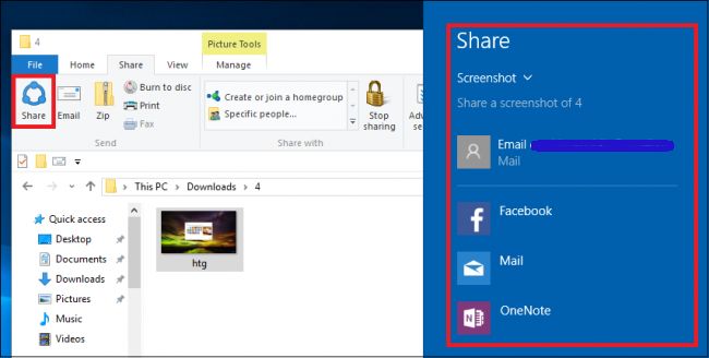 Tổ hợp phím Windows + H cung cấp thêm tính năng chia sẻ