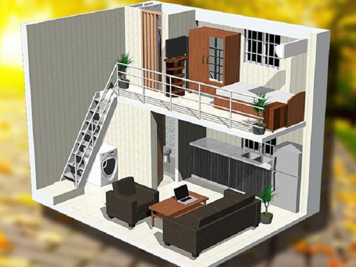 Mẫu sửa nhà cấp 4 thành nhà có gác lửng