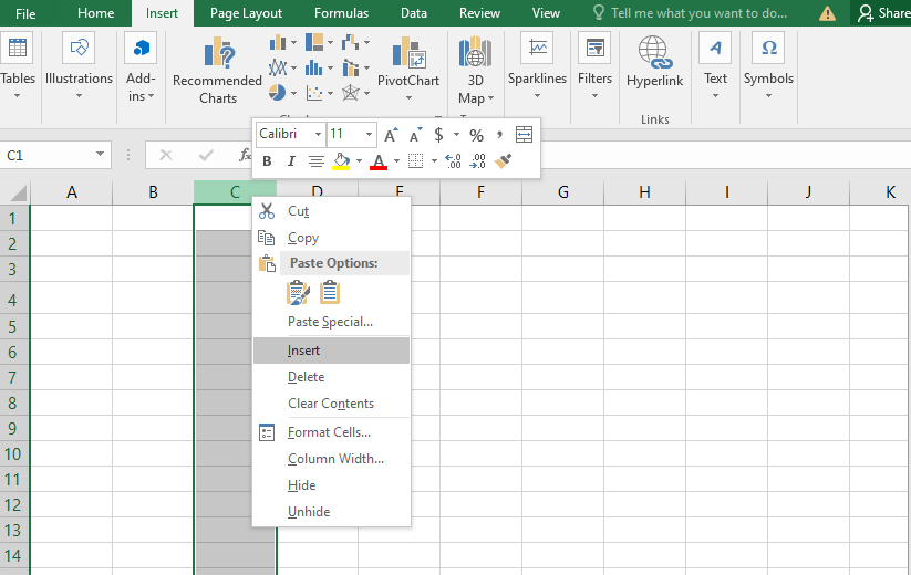 Cách thêm cột trong excel đơn giản nhưng ít ai biết đến