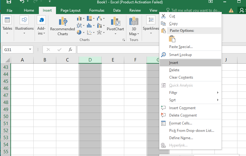 Cách thêm cột trong excel đơn giản nhưng ít ai biết đến