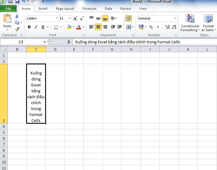 Gợi ý 4 cách xuống dòng trong 1 ô excel đơn giản
