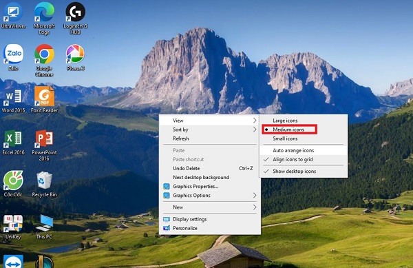 Icon trên Desktop bị thay đổi vị trí, cách sắp xếp hiệu quả
